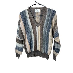 Vintage A’ Maglia Wool Blend Brown Earth Tones Sweater Size M